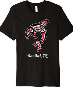 Native American Sanibel Florida Red Orca Killer Whale Premium T-Shirt