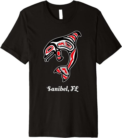 Native American Sanibel Florida Red Orca Killer Whale Premium T-Shirt