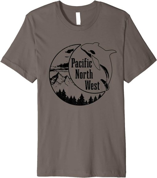 Pacific Northwest PNW Orca Whale Oregon Washington Premium T-Shirt