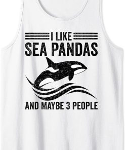 Funny Orca Whale and Maybe 3 People Sea Panda Tank Top