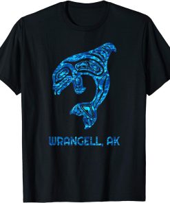 Blue Water Wrangell Alaska Native American Orca Killer Whale T-Shirt