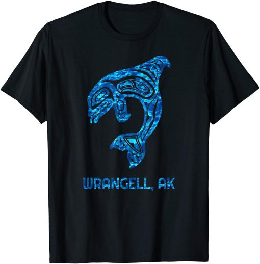 Blue Water Wrangell Alaska Native American Orca Killer Whale T-Shirt