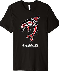 Native American Seaside Florida Red Orca Killer Whale Premium T-Shirt