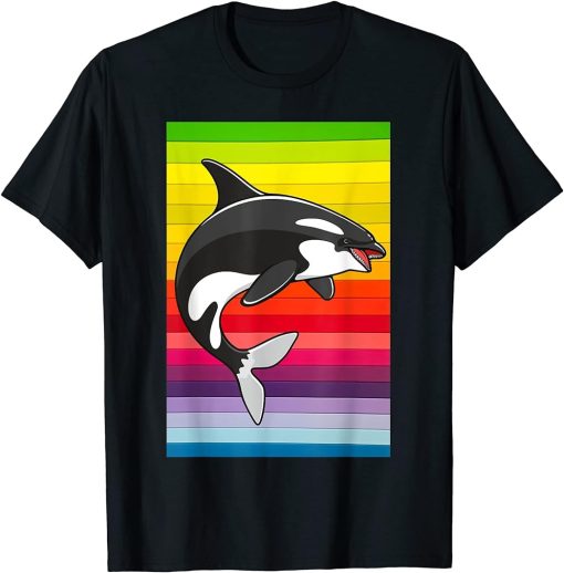 Orca Whale Vintage 80s Retro T-Shirt